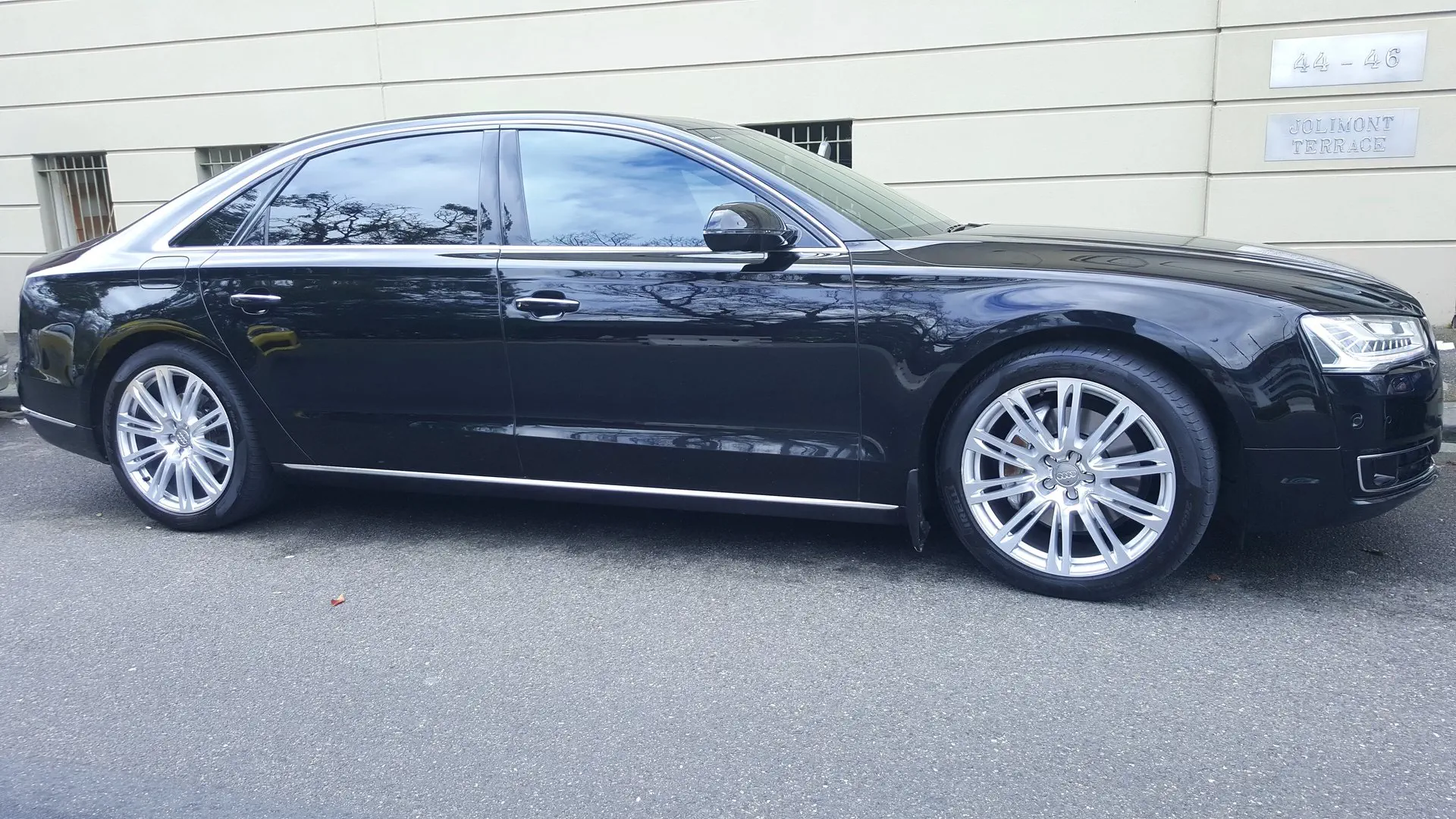 Audi outside building