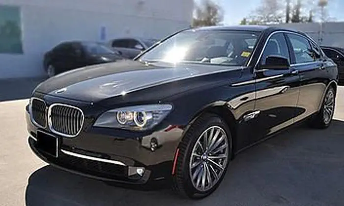 BMW profile in a lot