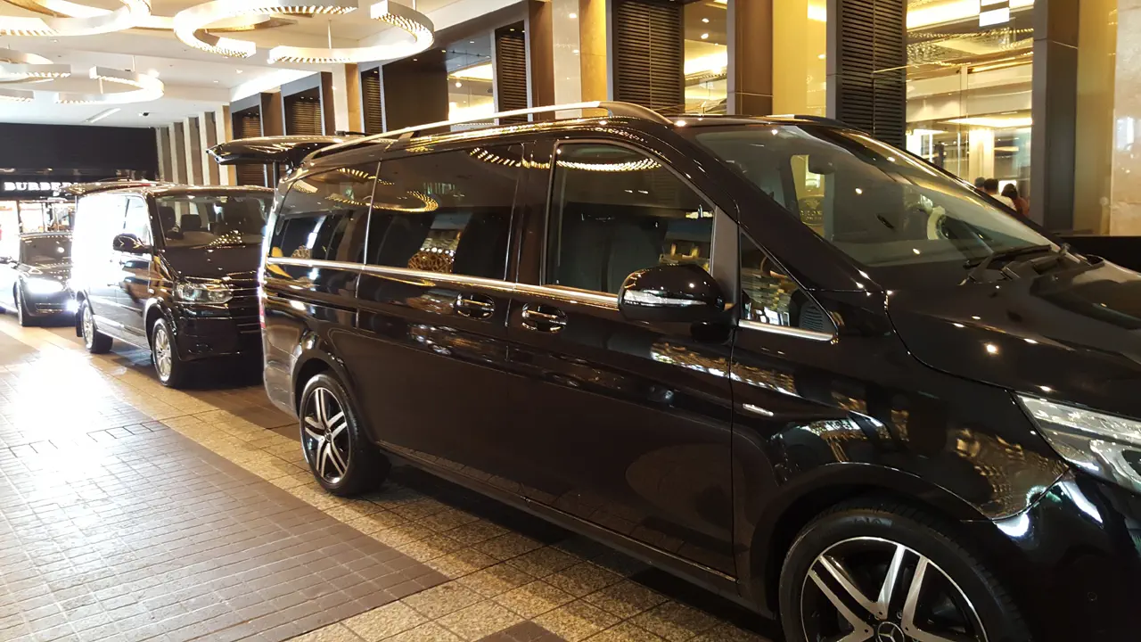 People movers in a row outside Crown Casino